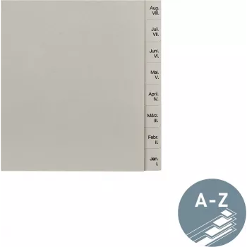 LEITZ Separador de papel dezembro-janeiro A4 13 separadores de cartão 12303085