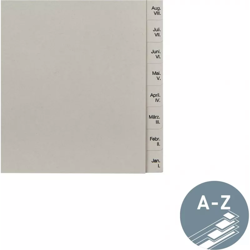 LEITZ Separador de papel dezembro-janeiro A4 13 separadores de cartão 12303085