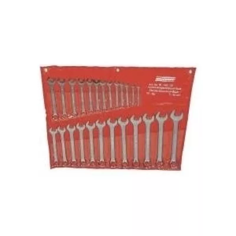 BRÜDER MANNESMANN M130-25 Conjunto de 25 chaves combinadas, métricas 6-32 mm, aço cromo-vanádio, DIN 3113, em estojo têxtil enrolável