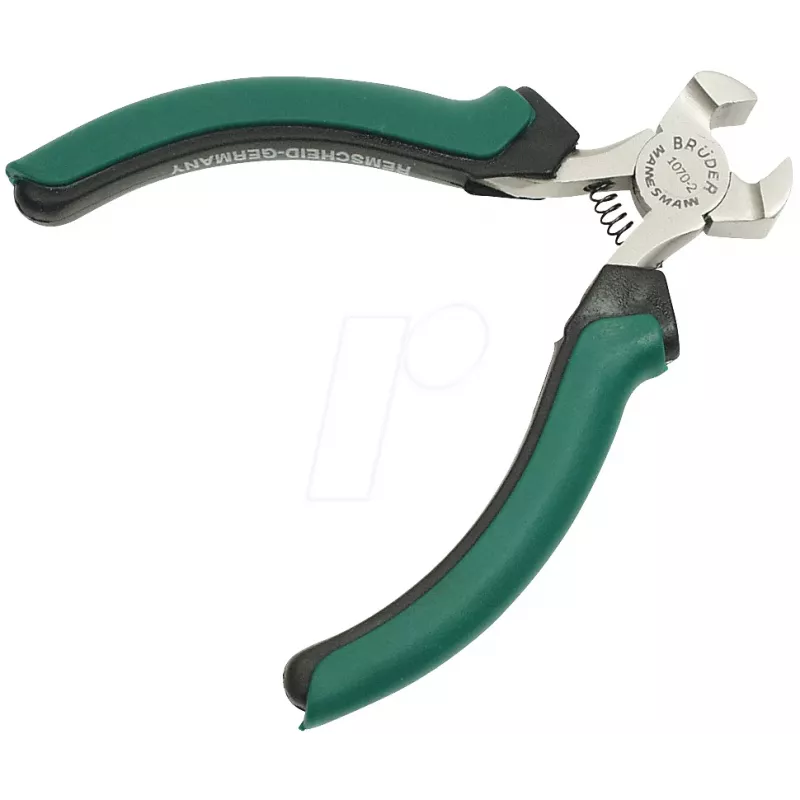 Brüder Mannesmann Green Line Alicate de corte frontal eletrónica 115 mm aço para ferramentas verde/prateado/preto M 1070-2