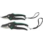 BRÜDER MANNESMANN Conjunto de tesouras de jardim metálicas leves, 2 peças, lâminas temperadas de aço inoxidável, punhos de plástico antiderrapantes - 1 conjunto (M63202)
