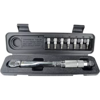 Brüder Mannesmann M18314 Conjunto de chaves dinamométricas 5-25 Nm, encaixe 1/4 polegadas, 19 peças