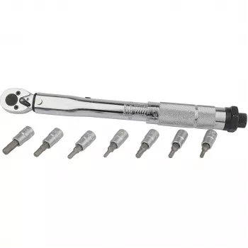 Brüder Mannesmann M18314 Conjunto de chaves dinamométricas 5-25 Nm, encaixe 1/4 polegadas, 19 peças