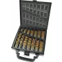 Brüder Mannesmann M54399 Conjunto de brocas helicoidais HSS 99 peças revestidas a TiN haste cilíndrica