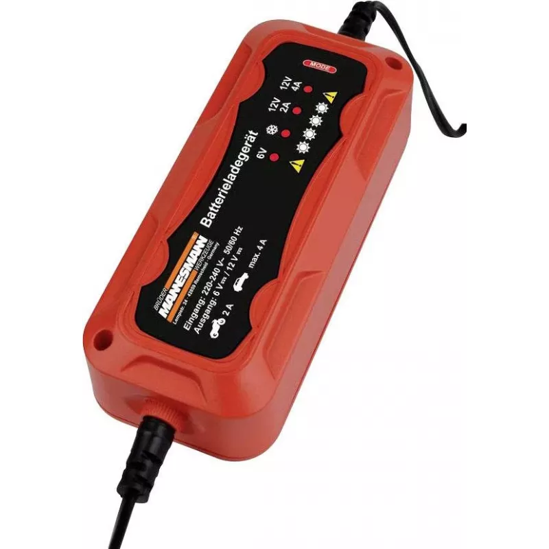 Brüder Mannesmann M12711 carregador automático de bateria de automóvel para baterias de chumbo-ácido de 6 V e 12 V