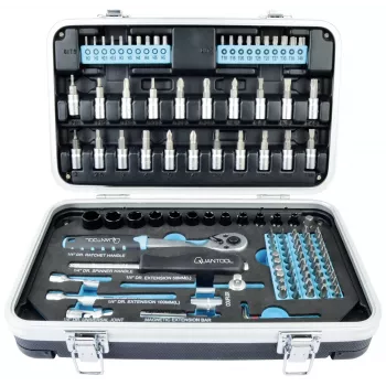 BRÜDER MANNESMANN QUANTOOL Q25003 conjunto de 116 peças de pontas de 1/4 de polegada com pontas de segurança