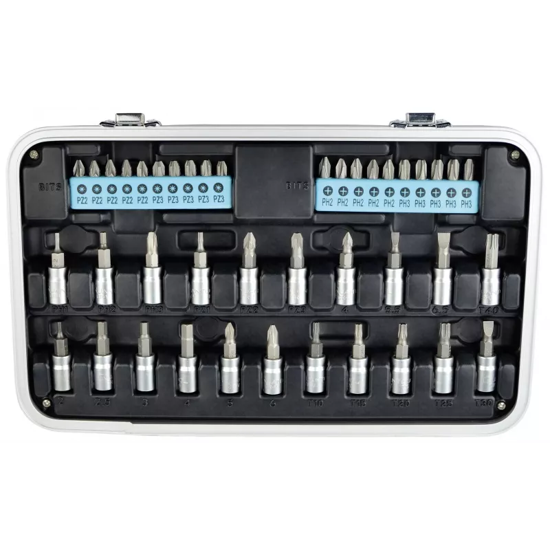 BRÜDER MANNESMANN QUANTOOL Q25003 conjunto de 116 peças de pontas de 1/4 de polegada com pontas de segurança
