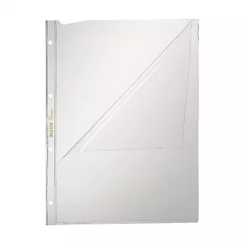 Leitz 4744-0000 capa de documento A4 transparente em PVC, 2 furações, pack de 50