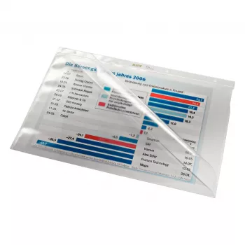Leitz 4744-0000 capa de documento A4 transparente em PVC, 2 furações, pack de 50