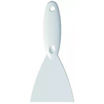 Haug Bürsten espátula de cozinha 110 mm aço inoxidável com cabo branco (8923)