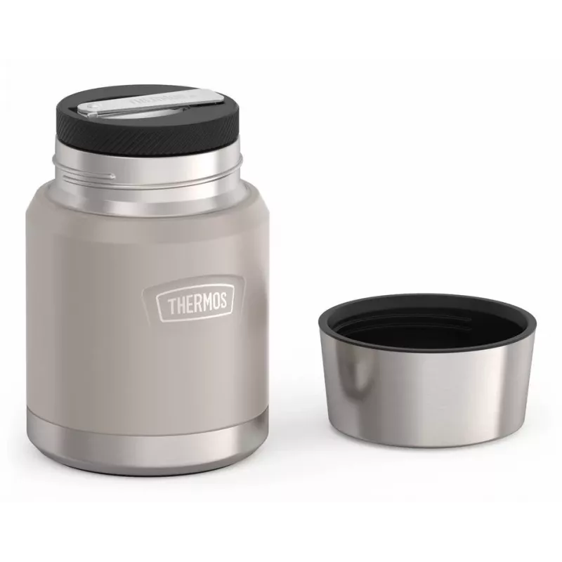 THERMOS ICON recipiente térmico bege 0,47 L recipiente isolado de aço inoxidável com colher dobrável 4120323047