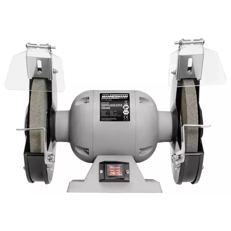 Brüder Mannesmann M 1225-200 Rebarbadora de bancada dupla 350 W 200 mm