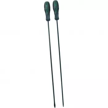 Brüder Mannesmann M11250 Conjunto de 2 chaves de fendas | fenda 6,5 mm e Phillips PH2, aço cromo-vanádio