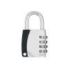 ABUS 155/40 Cadeado de combinação de 4 dígitos ajustável, corpo de alumínio, arco de aço temperado, prateado ABVS30890