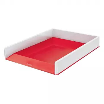 Leitz WOW Duo Colour Bandeja de correspondência branco pérola/vermelho