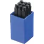Brüder Mannesmann Conjunto de 9 peças de carimbos numéricos 6 mm (245-6)