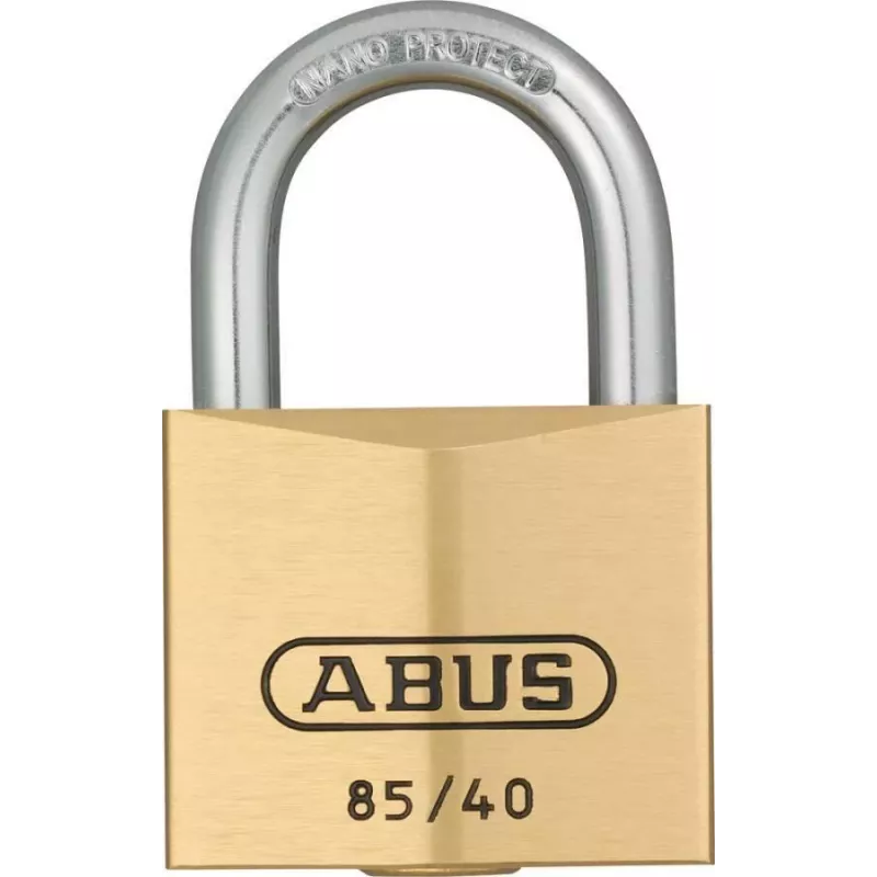 ABUS 85/50 Cadeado maciço de latão 50 mm com arco de aço temperado, 2 chaves 806315
