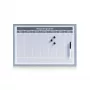 ZELLER Quadro de planeamento 60 x 40 cm Quadro branco magnético com moldura de alumínio 11515