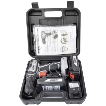 BRÜDER MANNESMANN M17690 Parafusadeira sem fio 20V com 2 baterias de iões de lítio 1,5 Ah, 35 Nm, 0-1500 rpm, bucha de aperto rápido, luz LED, Softgrip, mala