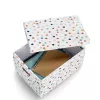 Zeller Dots Caixa de arrumação branca com pontos 25 x 35 x 20 cm 14475