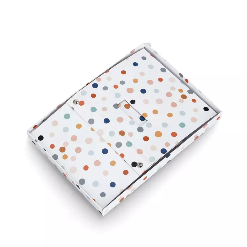 Zeller Dots Caixa de arrumação branca com pontos 25 x 35 x 20 cm 14475