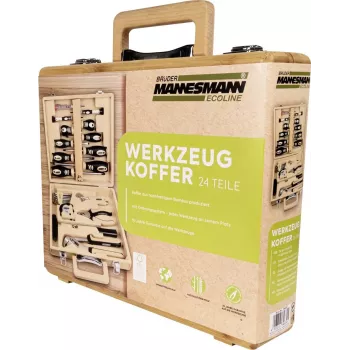 Conjunto de ferramentas BRÜDER MANNESMANN MAN 29001 de 24 peças em estojo de bambu M29001