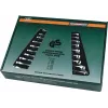 Conjunto de chaves combinadas BRÜDER MANNESMANN, 12 peças, aço cromo-vanádio, DIN 3113, 6-22 mm, cromadas (130-12 DIN)