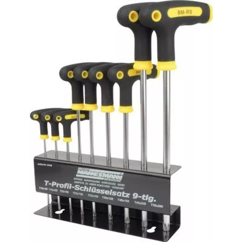 Conjunto de chaves de perfil T Brüder Mannesmann de 9 peças M18166 (M18166)