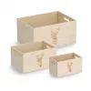 Caixa de arrumação Zeller Hirsch natural 35 x 25 x 18 cm 15222