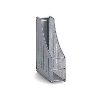 Porta-revistas de pé ZELLER MESHLINE em grelha metálica prateada DIN A4/C4 17700
