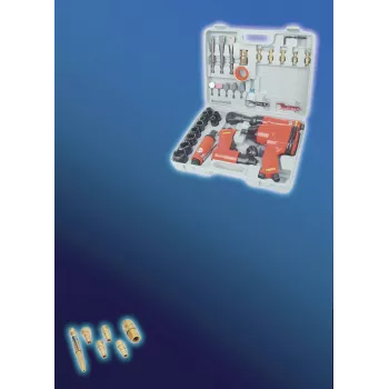 Conjunto de ferramentas pneumáticas Brüder Mannesmann 15033 1/2 polegadas chave de impacto, chave de roquete, martelo de cinzel, rebarbadora reta, 40 peças