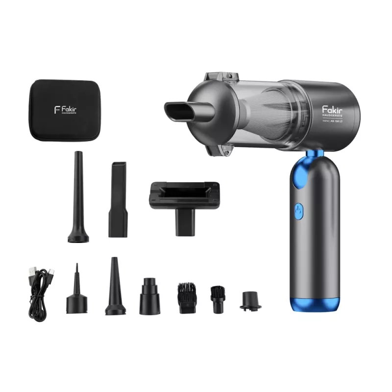 Aspirador de mão sem fios multifuncional Fakir AS 150 LT antracite/azul 120W 11,1V 3 níveis 2993003