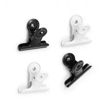 Zeller Clipes magnéticos preto metal 4,0 x 1 conjunto (11264)