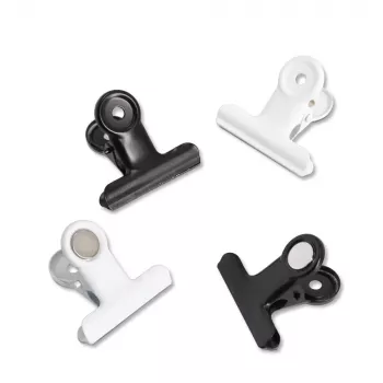 Zeller Clipes magnéticos preto metal 4,0 x 1 conjunto (11264)