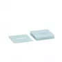 Zeller 26232 Conjunto de bases para copos, 4 peças, vidro, transparente