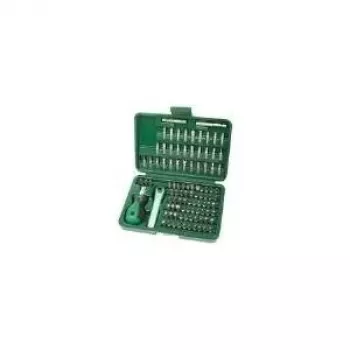 BRÜDER MANNESMANN Conjunto de bits de segurança de 99 peças, 95 bits de cromo-vanádio, sextavado 1/4 polegadas, suporte magnético, estojo organizador 29899