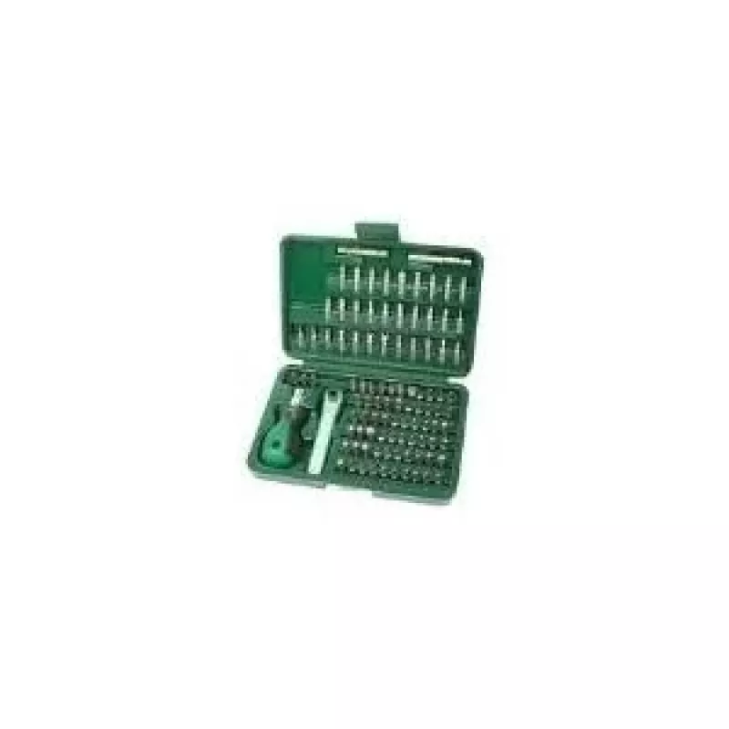 BRÜDER MANNESMANN Conjunto de bits de segurança de 99 peças, 95 bits de cromo-vanádio, sextavado 1/4 polegadas, suporte magnético, estojo organizador 29899
