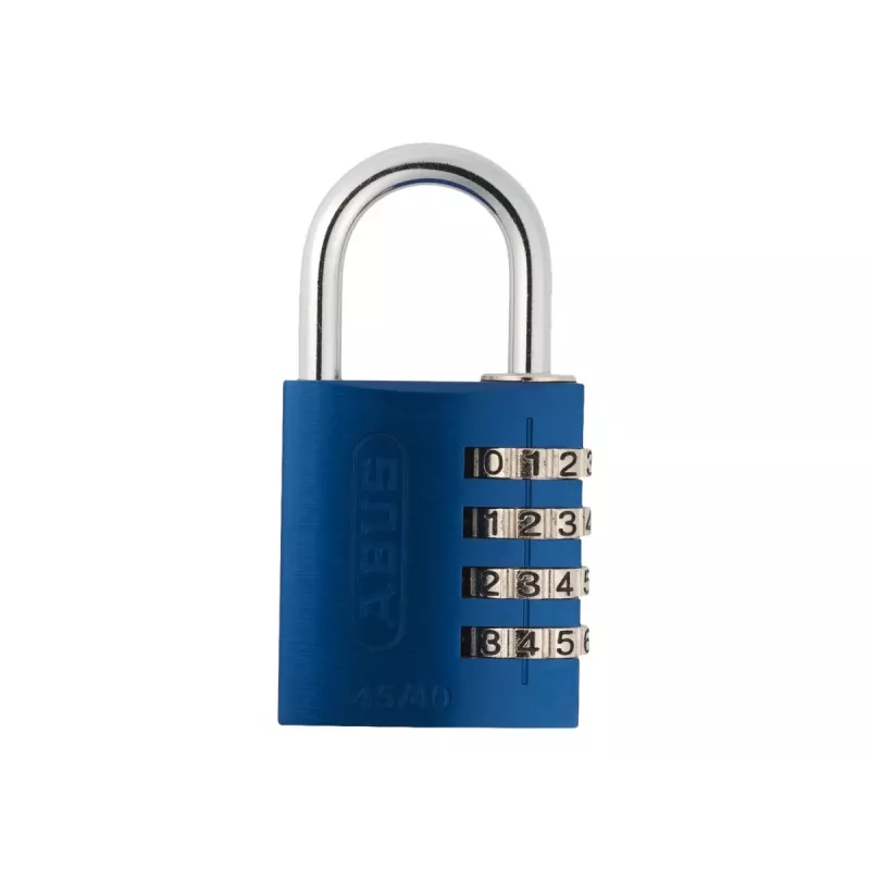 ABUS 488078 Cadeado maciço de latão com arco de aço temperado, corpo de 45 mm, chave diferente, 2 chaves ABVS48807
