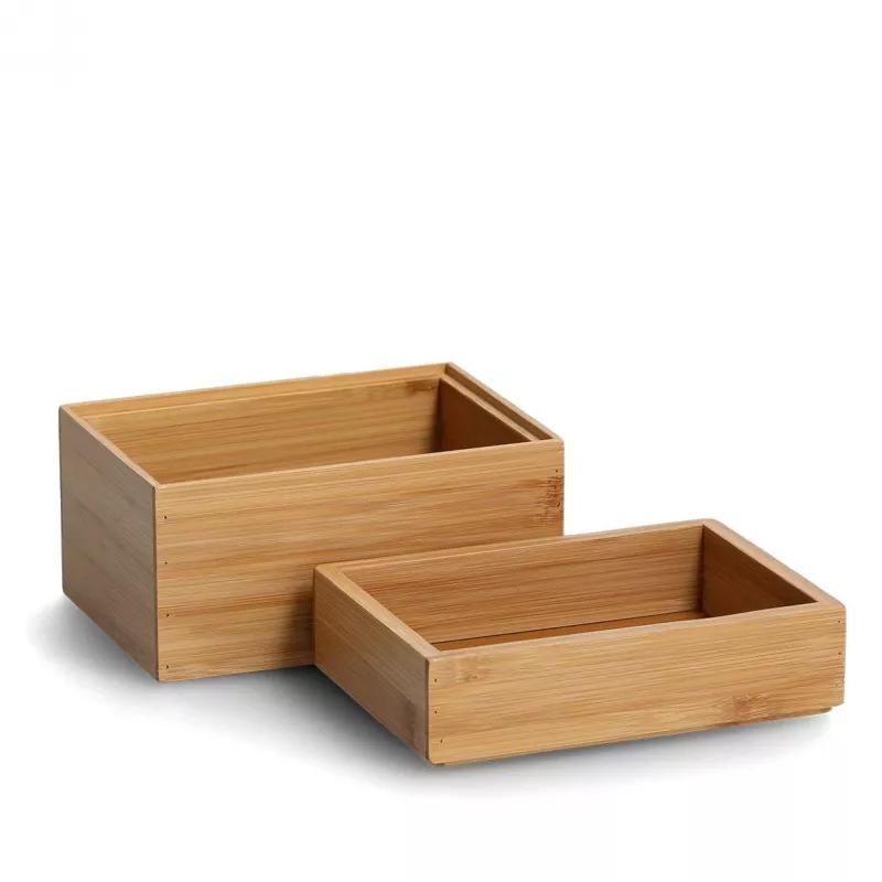 Zeller Natural Caixas organizadoras 17 x 12 x 12 cm (13319)