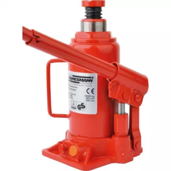BRÜDER MANNESMANN Macaco hidráulico 10 t com válvula de sobrecarga, vermelho (M00710)