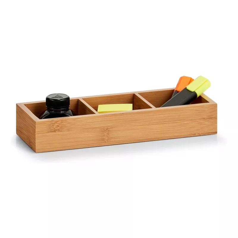 Caixa de organização Zeller Natural 28 x 10,2 x 4,5 cm (13335)
