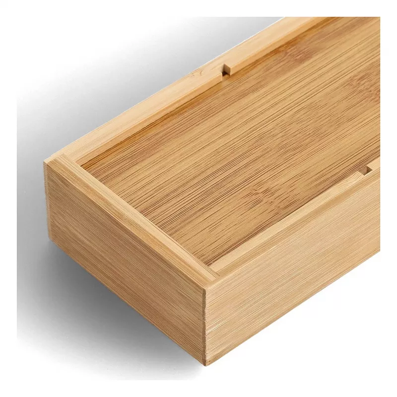 Caixa de organização Zeller Natural 28 x 10,2 x 4,5 cm (13335)
