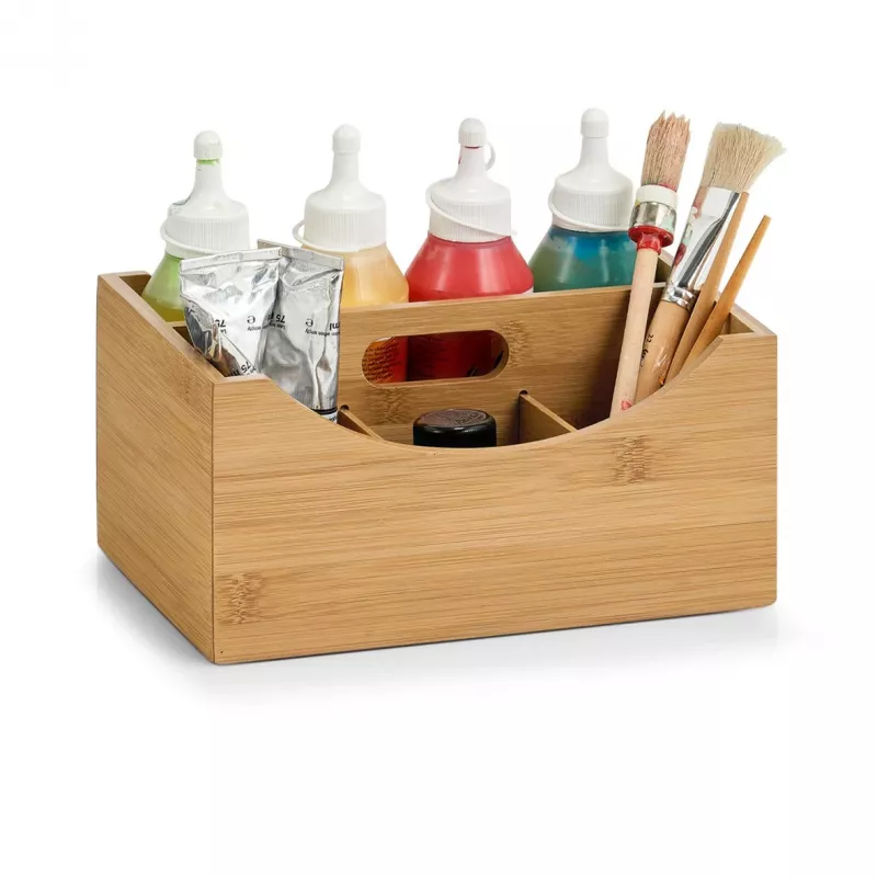 Caixa de armazenamento Zeller Natural 25 x 18 x 12 cm bambu 13336