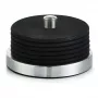 Conjunto de bases para copos Zeller Present de vidro, aço inoxidável/silicone, 6 cm Ø10 cm, preto, 7 peças (27224)
