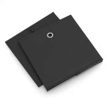 Caixa de armazenamento Zeller 14113 em não tecido, 30 L, 32 x 32 x 32 cm, preto