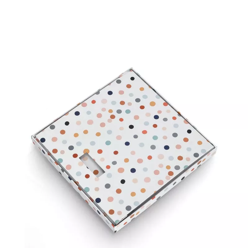 Caixa de armazenamento Zeller Dots com bolinhas brancas 33,5 x 33 x 32 cm 14476