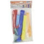 Conjunto de abraçadeiras e fechos de velcro BRÜDER MANNESMANN, 350 peças, 200 abraçadeiras 2,5 x 100 mm, várias cores, 150 fechos de velcro, reutilizáveis, gestão de cabos para interiores (M13060)