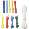 Conjunto de abraçadeiras e fechos de velcro BRÜDER MANNESMANN, 350 peças, 200 abraçadeiras 2,5 x 100 mm, várias cores, 150 fechos de velcro, reutilizáveis, gestão de cabos para interiores (M13060)