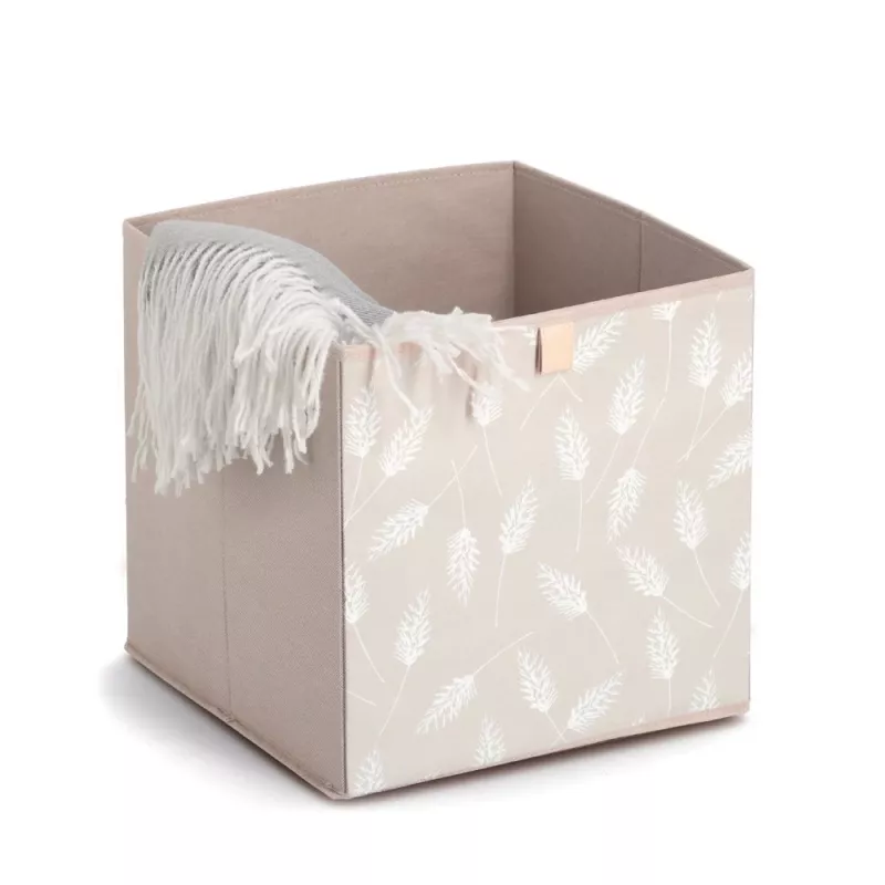 Caixa de armazenamento Zeller Pampasgras bege 32 x 32 x 32 cm 14538