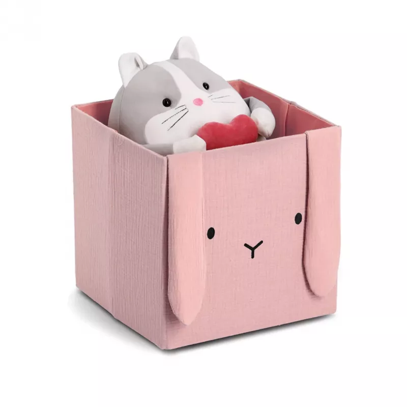 Caixa de armazenamento Zeller Hase rosa antigo 28 x 28 x 28 cm 14493